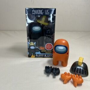 NEW 2021 Toikido Among Us Black Viking Figure w/ Interchangeable Parts + Orange